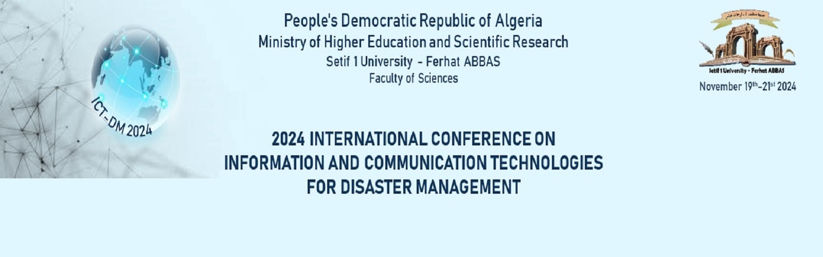 ملتقى دولي حول تكنولوجيات الإعلام و الاتصال لإدارة الكوارث 2024